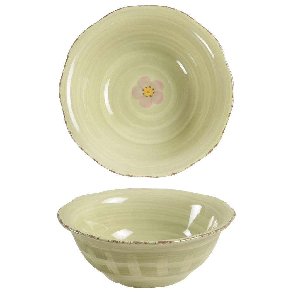Flora Verde (Green) Coupe Cereal Bowl by Franciscan-1