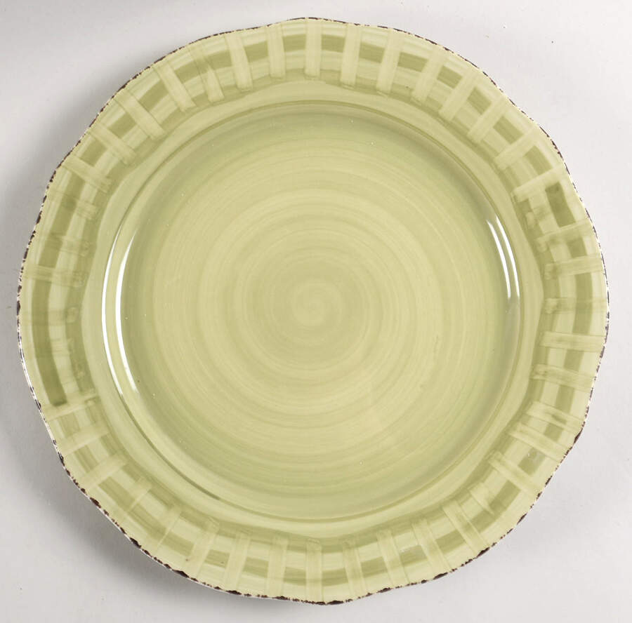 Flora Verde (Green) Service Plate (Charger) by Franciscan-1