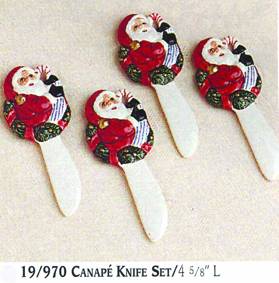 The Night Before Christmas Individual Canape Knife - Set of 4 by Fitz and Floyd-1