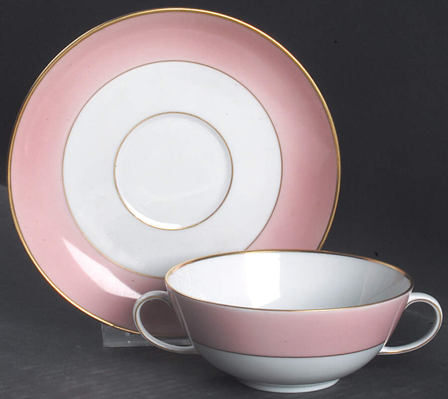 01749 Flat Cream Soup Bowl & Saucer Set by Furstenberg-1