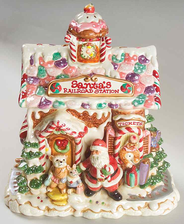 Candy Lane Express Cookie Jar & Lid by Fitz and Floyd-1