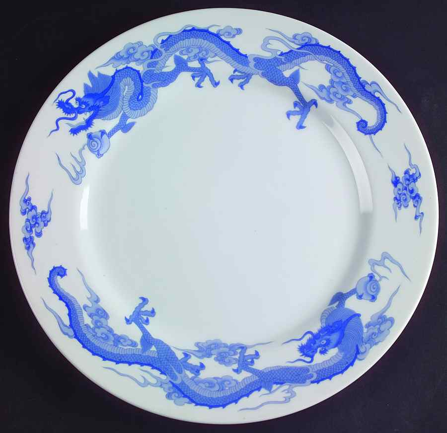 Dragon Blue Dinner Plate by Tiffany-1