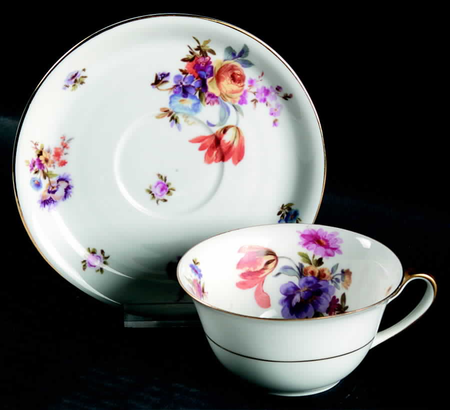 FR174 Flat Cup & Saucer Set by Franconia-Krautheim & Adelburg-1