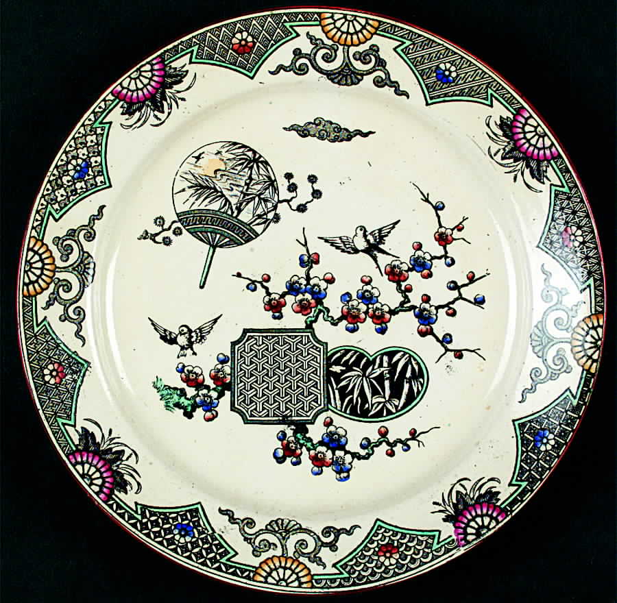 Formosa Black Multicolor Salad Plate by Furnivals-1