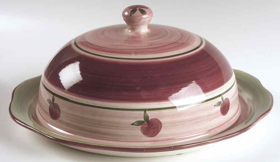 Apple Pie Large Covered Cake Plate by Franciscan-1