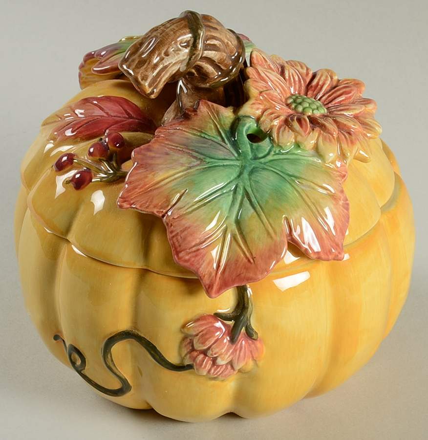 Harvest Heritage Round Box & Lid by Fitz and Floyd-1