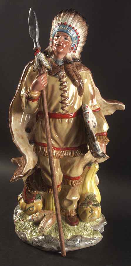 Harvest Heritage Male Native American Figurine by Fitz and Floyd-1