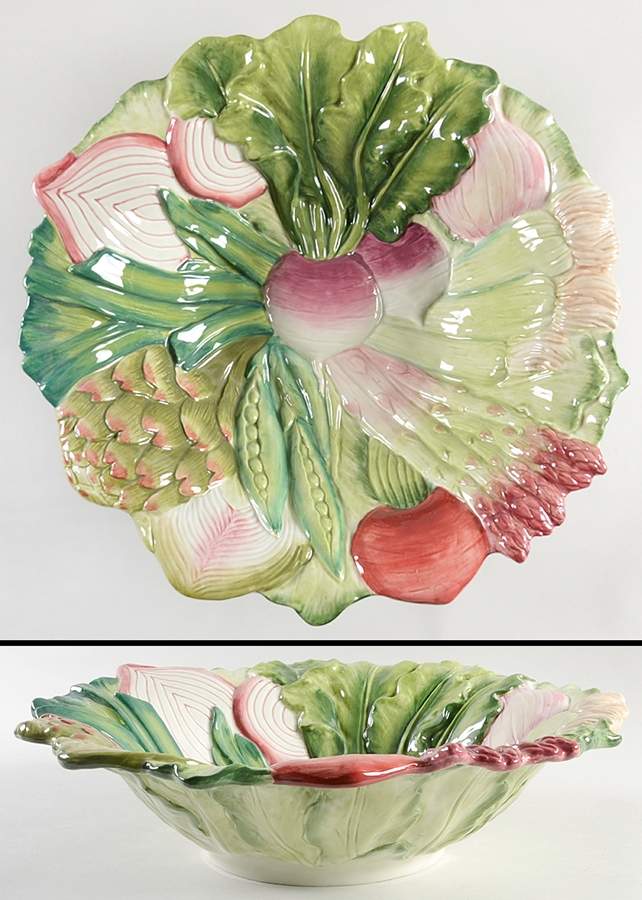 French Market 14" Large Salad Serving Bowl by Fitz and Floyd-1
