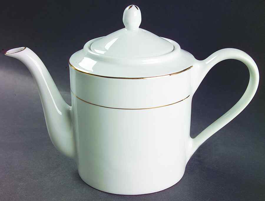 Classic Gold (Rim, Gold Trim & Verge) Teapot & Lid by Fairfield-1