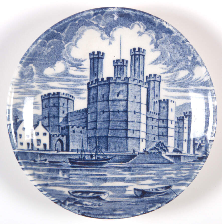 Old Chelsea Blue (Various Buildings and Landscape) Coaster by Furnivals-1
