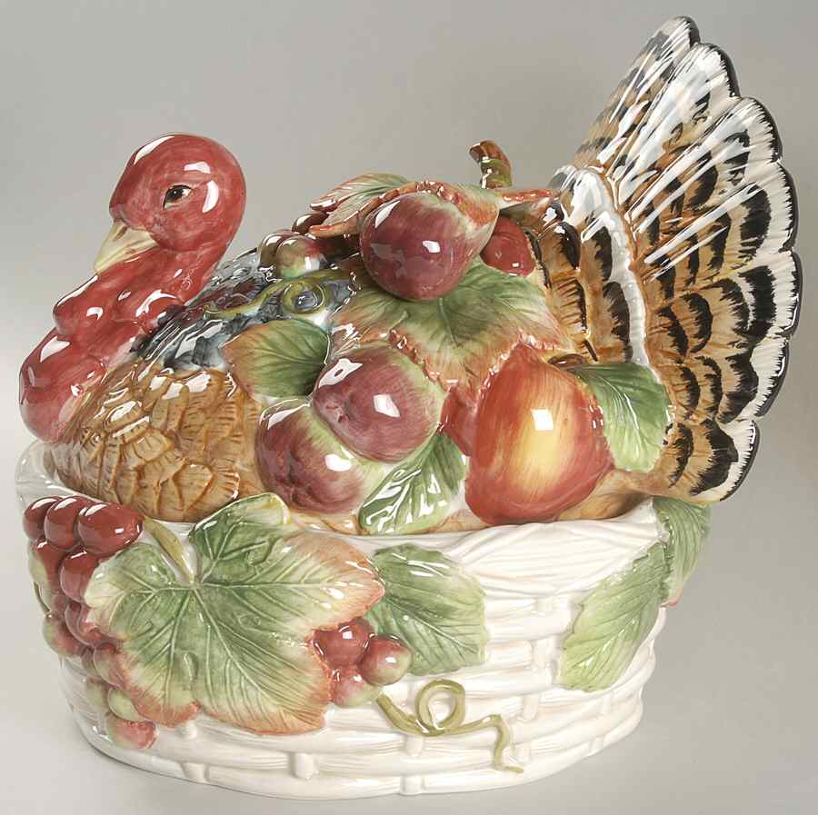 Country Gourmet Round Covered Vegetable by Fitz and Floyd-1