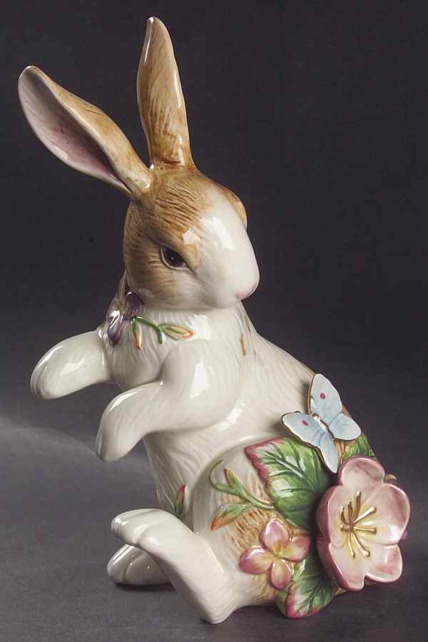 Garden Rhapsody Rabbit Figurine by Fitz and Floyd-1
