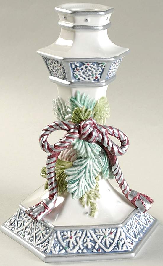 Crystal Winter 7" Candlestick by Fitz and Floyd-1