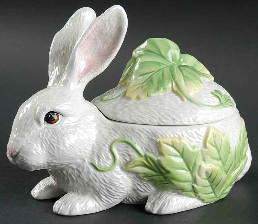 Le Lapin Figural Trinket Box & Lid by Fitz and Floyd-1