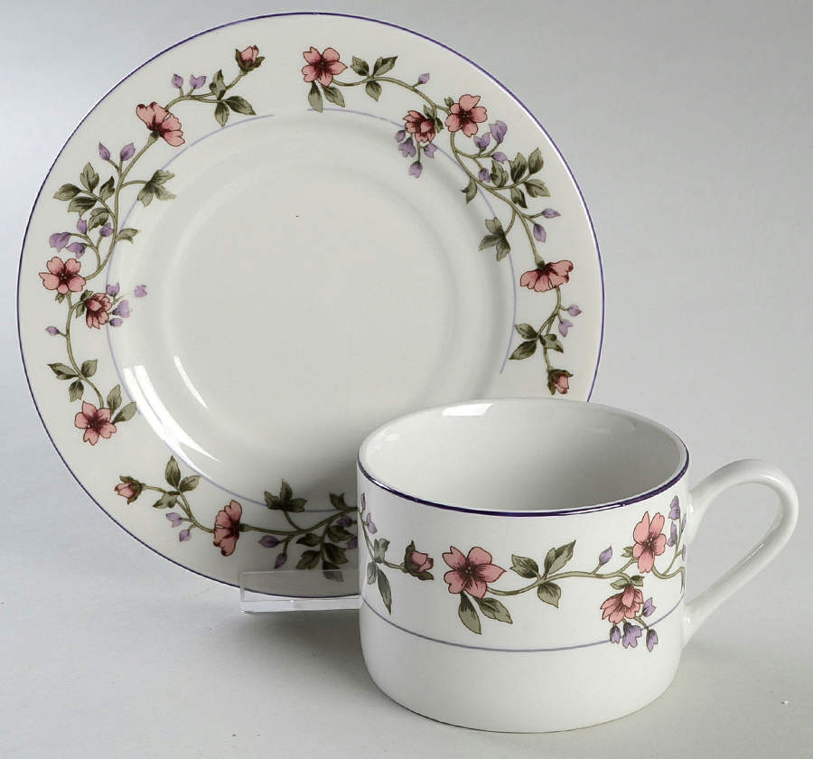Flirtations Flat Cup & Saucer Set by Farberware-1