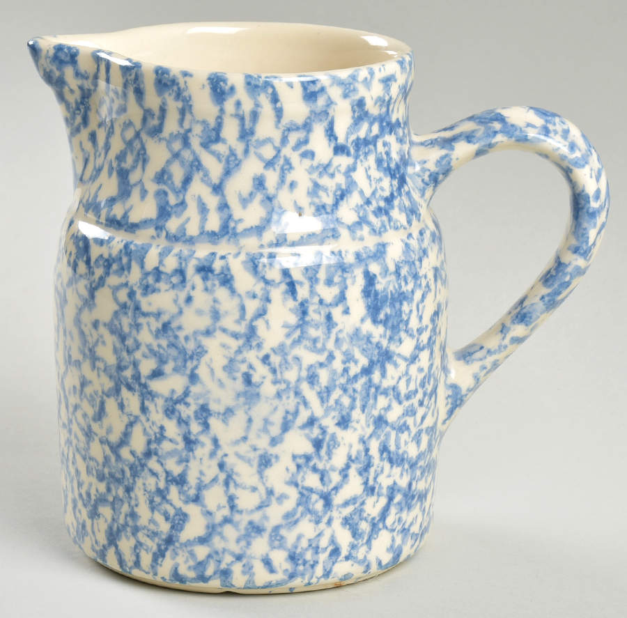 Blue Sponged 16 Oz Pitcher by Friendship-1