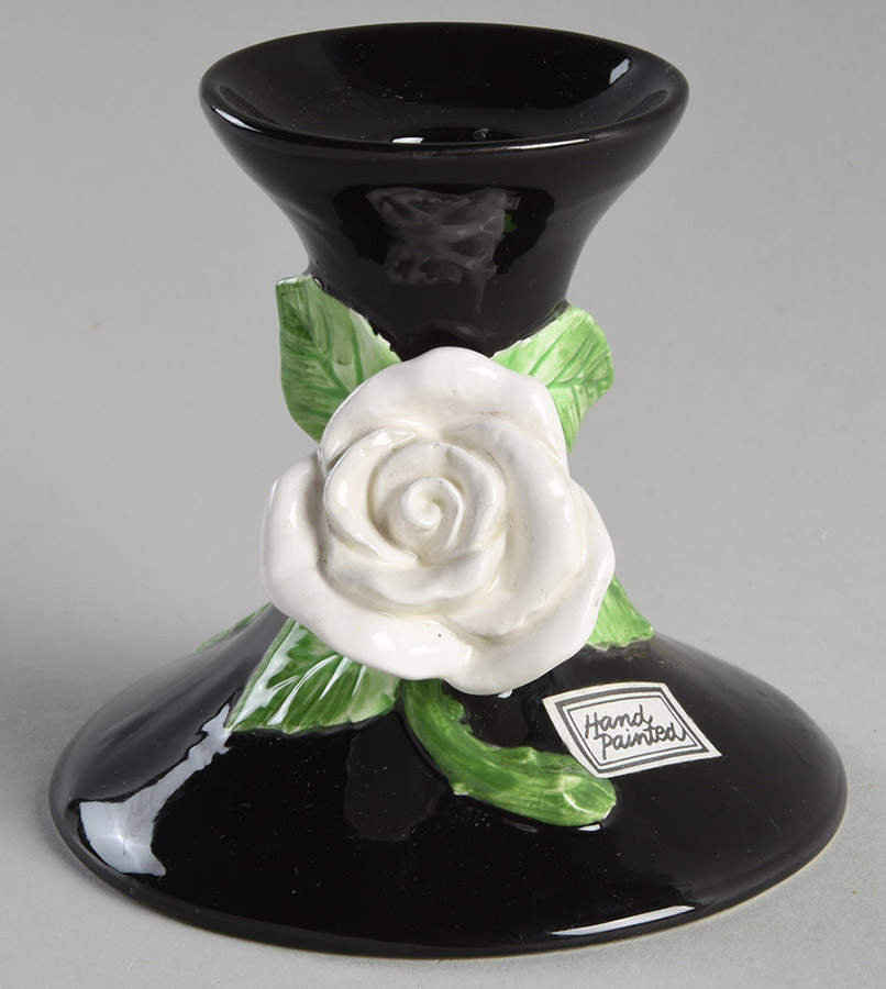 Rose Blanc 3" Candlestick by Fitz and Floyd-1