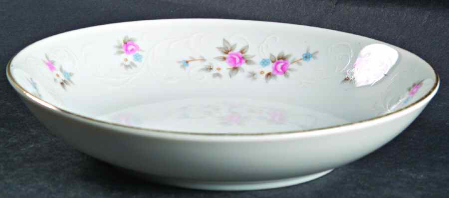Rosebud Fruit/Dessert (Sauce) Bowl by Fine China of Japan-1