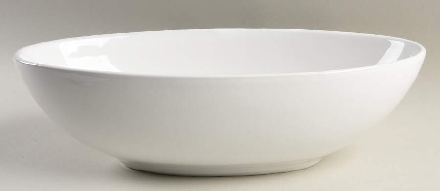 Coronado White 14" Large Oval Salad Serving Bowl by Fapor (Portugal)-1