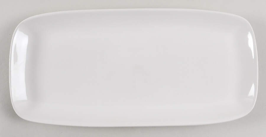 Coronado White 13" Rectangular Serving Platter by Fapor (Portugal)-1