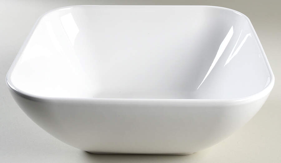 Coronado White 11" Large Square Salad Serving Bowl by Fapor (Portugal)-1