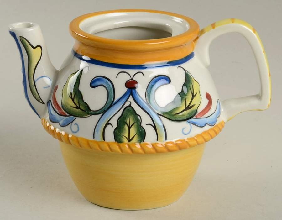 Ricamo Accessories Individual Teapot with Cup Teapot No Lid by Fitz and Floyd-1