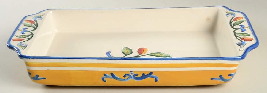 Ricamo Accessories 14" Rectangular Baker by Fitz and Floyd-1