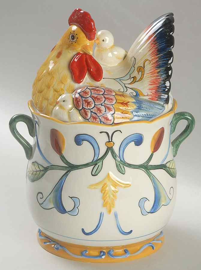 Ricamo Accessories Medium Canister & Lid by Fitz and Floyd-1