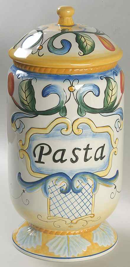 Ricamo Accessories Pasta Jar & Lid by Fitz and Floyd-1