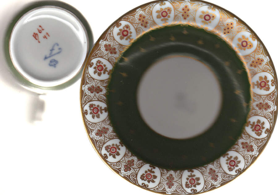 B62 Flat Demitasse Cup & Saucer Set by Furstenberg-1