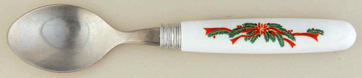 Poinsettia & Ribbons Teaspoon by Fine China of China-1