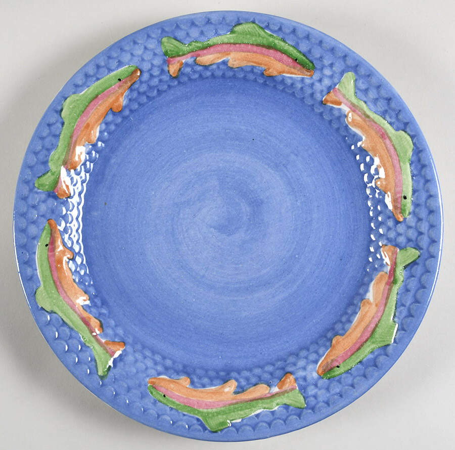 Trout Dinner Plate by Fioriware-1