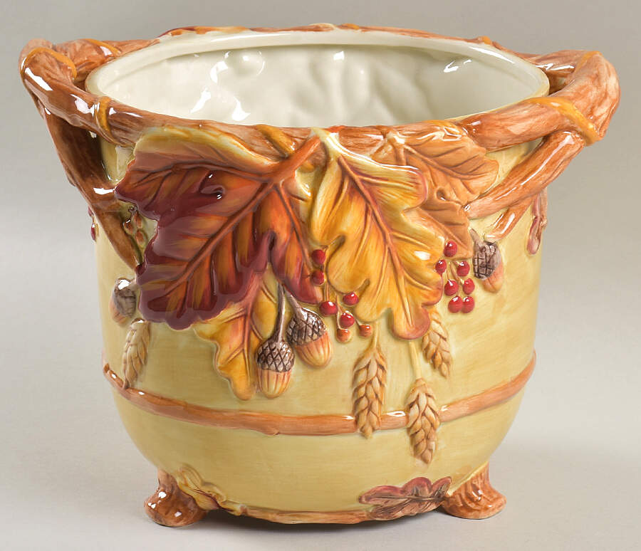Harvest 8" Cachepot by Fitz and Floyd-1