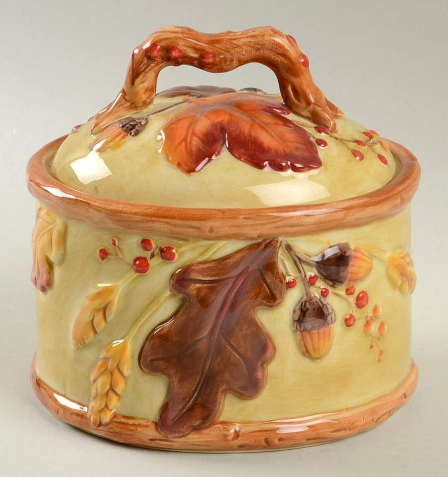 Harvest Oval Box & Lid 4" by Fitz and Floyd-1