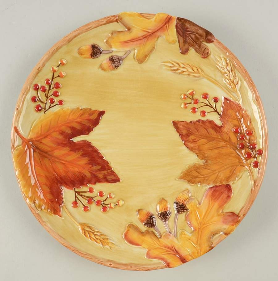 Harvest Sculpted Canape Plate by Fitz and Floyd-1
