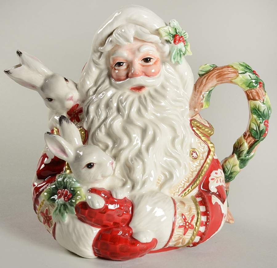 Town & Country Figural Teapot & Lid by Fitz and Floyd-1