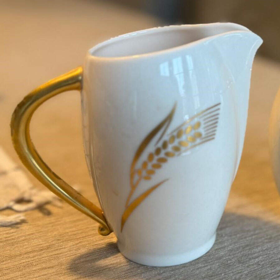 Chalice No Color Band (Gold Trim) Creamer by Flintridge-1