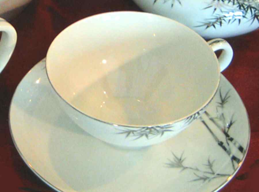 FUY12 Footed Cup & Saucer Set by Fujiyama (Japan)-1