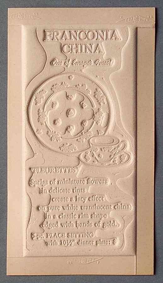 Advertising Signs Cardboard Print Plate Sign 5 by Franconia-Krautheim & Adelburg-1