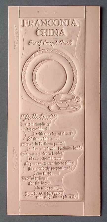 Advertising Signs Cardboard Print Plate Sign 2 by Franconia-Krautheim & Adelburg-1