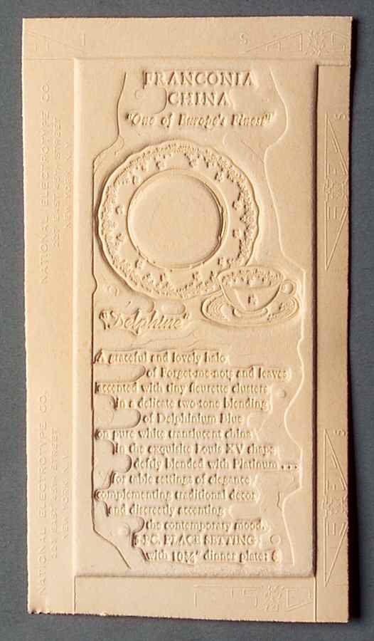 Advertising Signs Cardboard Print Plate Sign 3 by Franconia-Krautheim & Adelburg-1