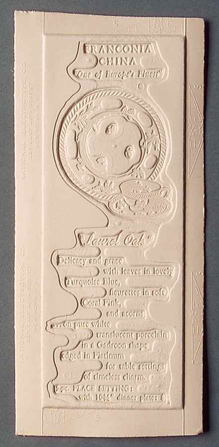 Advertising Signs Cardboard Print Plate Sign 1 by Franconia-Krautheim & Adelburg-1