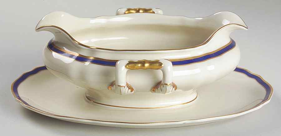 FR257 Gravy Boat with Attached Underplate by Franconia-Krautheim & Adelburg-1