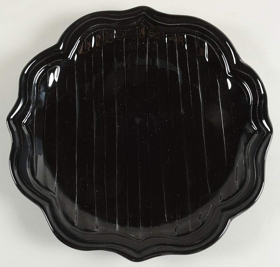 Pearl Black Salad/Dessert Plate by Frances Palmer-1