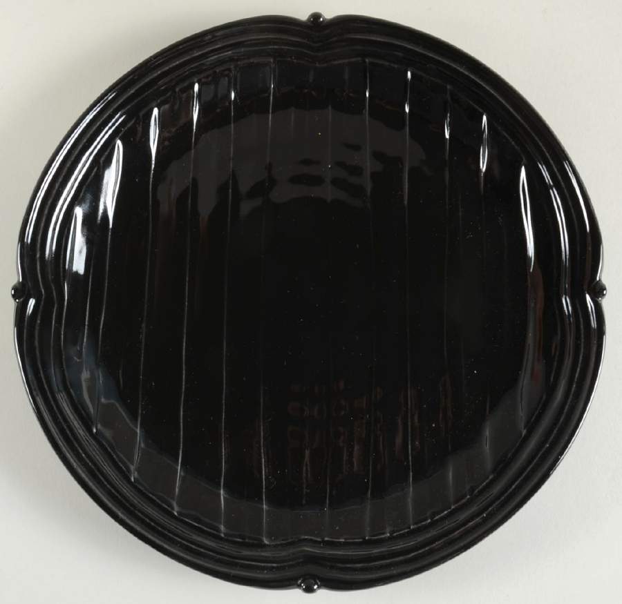 Pearl Black Salad/Dessert Plate by Frances Palmer-1