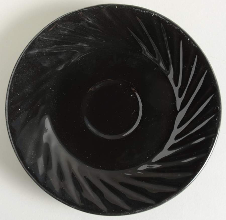 Pearl Black Saucer by Frances Palmer-1