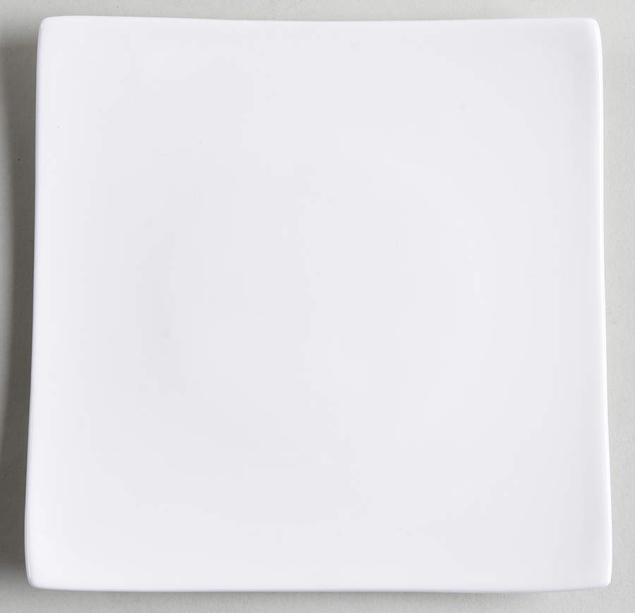 Nevaeh White (Bone) Square Appetizer Plate by Fitz and Floyd-1