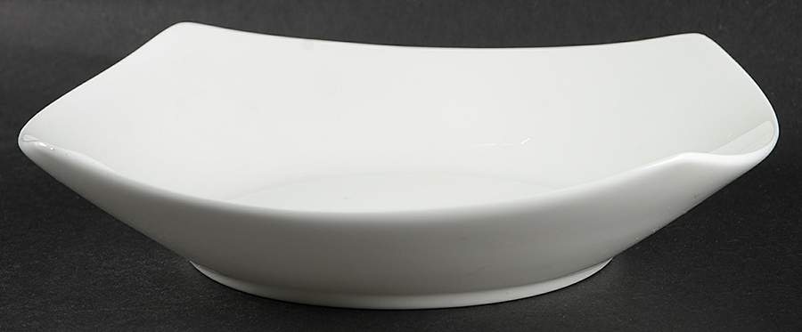 Nevaeh White (Bone) Square Soup Bowl by Fitz and Floyd-1