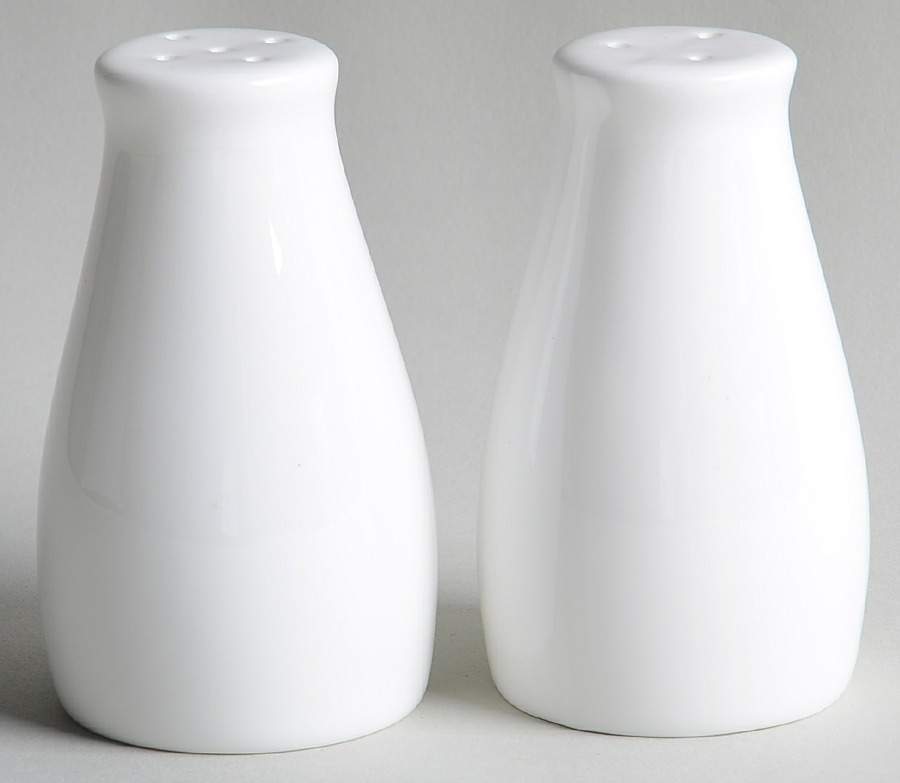 Nevaeh White (Bone) Salt & Pepper Set by Fitz and Floyd-1