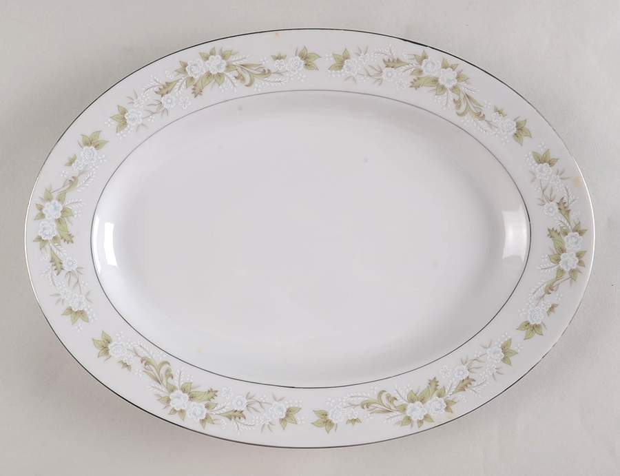 FCJ60 12" Oval Serving Platter by Fine China of Japan-1